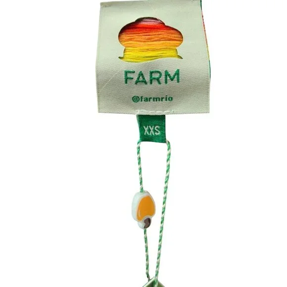 Farm Rio Cashew Mandala Knit Long Puff Sleeve Midi Dress in Black Size XXS New - Picture 5 of 6